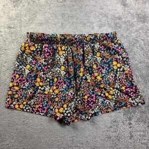 Bloomchic Floral Spring Summer Shorts Womens Plus 22-24 Colorful Pockets Stretch
